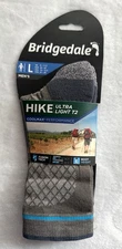 Bridgedale Men's HIKE Ultra Light T2 Coolmax Performance Boot Size L Gray