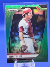 2025 Panini Prizm Johnny Bench Green Prizm #17 Reds