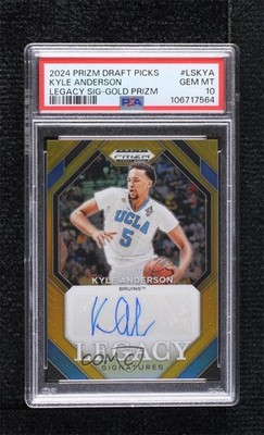 2024 Panini Prizm Draft Picks Legacy Signatures Gold 6/10 Kyle Anderson Auto 3hd