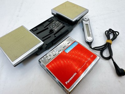 Panasonic SJ-MJ50 Red MiniDisc MDLP Portable MD Player w/ Speaker