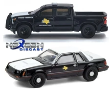GREENLIGHT 1:64 TEXAS DPS HIGHWAY PATROL CAR 2PC SET  GL30542/30543