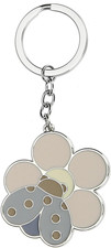 Portachiavi Con Margherita E Coccinella Ella Lei in Metallo Smaltato