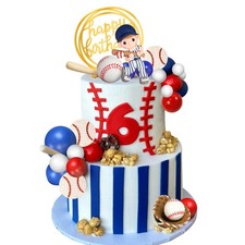 24 PCS Baseball Cake Toppers Sports Cake Decorations