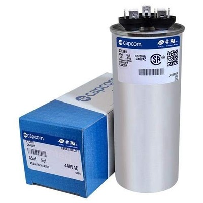 45/5 uF MFD 440V Round Snap-In Polypropylene Motor Run Capacitor UL ROHS