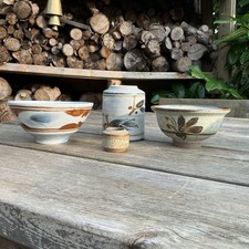 Selection Of Studio Pottery 3 Bowls & 1 Pot - One Bowl Marked MD For Mick Dixon