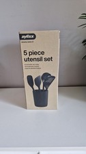 Zyliss 5 Piece Kitchen Utensil Set  Heat Resistant Non-Stick  Dark Grey New
