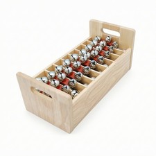 Schellenbox mit Holzrahmen P&auml;dagogisch Glockenspiel mit Holzbox Tragbar