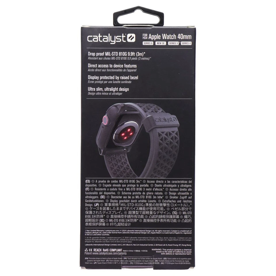 Catalyst Impact Case and Band for Apple Watch 40mm Series SE/6/5/4 - Black - Image 2 of 2