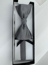 ROBERT TALBOTT PROTOCAL Pure Silk, Grey BowTie / New in box