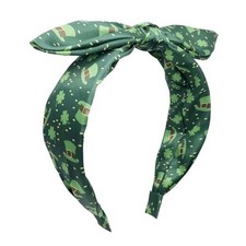 Green Shamrock Headband St Patrick's Day Hair 1 Count Pack of 1 Style 3