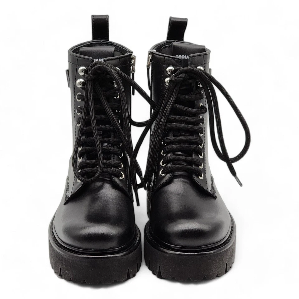 Botas De Combate Dsquared2 Icon Para Mujer Negras EU 36 US 6 - Nuevas $880 - Imagen 3 de 4