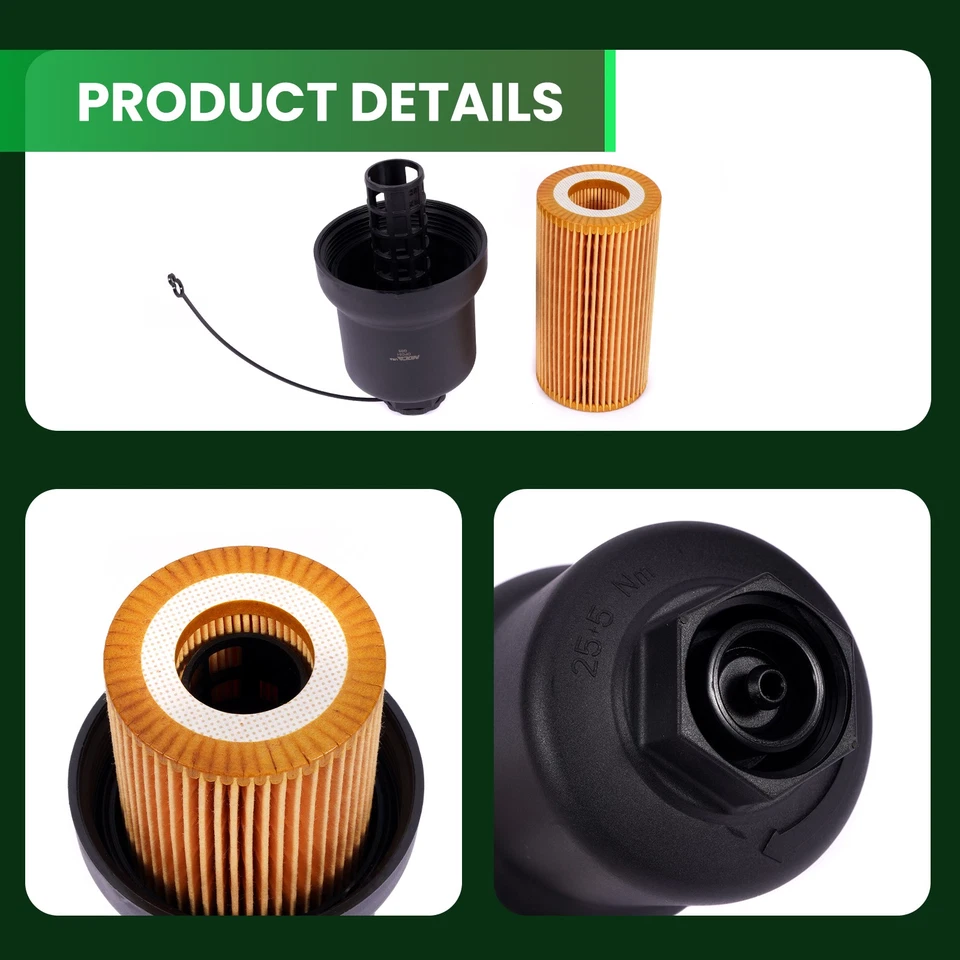 Tapa de filtro de aceite para Audi A3 A4 S3 TT Seat Volkswagen Bora Eos GTI Jetta Passat Foto 4 de 4