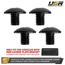License Plate Screws Steel Black Zinc M5-8mm ...
