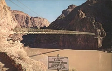 Arizona Kaibab Suspension Bridge,Grand Canyon National Park J. H. Burnett
