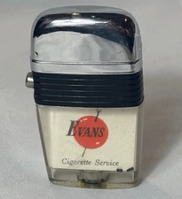 1960's Vu-Lighter By Scripto Evans Cigarette Service Advertising Black Band