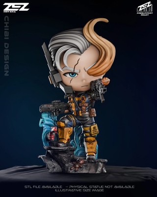 1:10 Cable Chibi Marvel Fan Art UNPAINTED High Quality Garage Kit