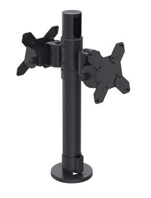 SpacePole Set 9 VESA 75/100 Back-2-Back + 400mm Standrohr - schwarz SPV1103-02