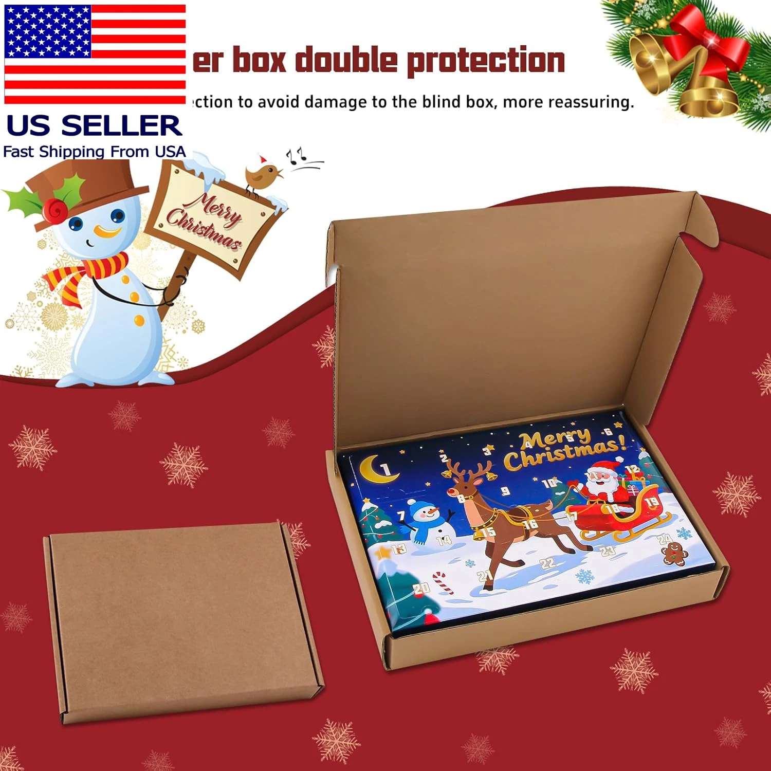 Christmas Advent Calendar, 24 Days Countdown Blind Box,Christmas Countdown Adven