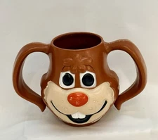 NESTLE QUIK BUNNY Plastic Mug Cup Circa 1970s Quicky Character Retro Milk