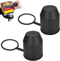 AnhäNgerkupplung Schutzkappe Gummi 54 Mm Universell Langlebig Schwarz 2 StüCk