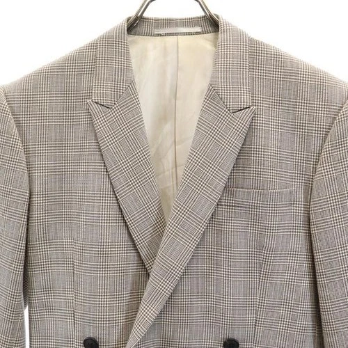 Used FACTOTUM Made in Japan wool Glen Check Pattern tailored jacket Men's image 4