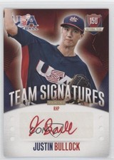2014 Panini USA Baseball Box Set Signatures Red Ink 8/25 Justin Bullock Auto 3wu