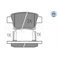 Meyle BremsbeläGe Hinten FüR Toyota Corolla Verso Avensis Station Wagon
