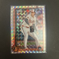 Cade Povich 2025 Topps Chrome Prism Refractor Rookie RC #140 Baltimore Orioles