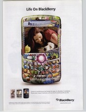 2008 Vintage Print Ad Life On BlackBerry Smartphone Magazine Promo Pop Art