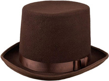 - Cappello Byron, Cappello a Cilindro in Feltro, Accessorio per Carnevale, Hallo