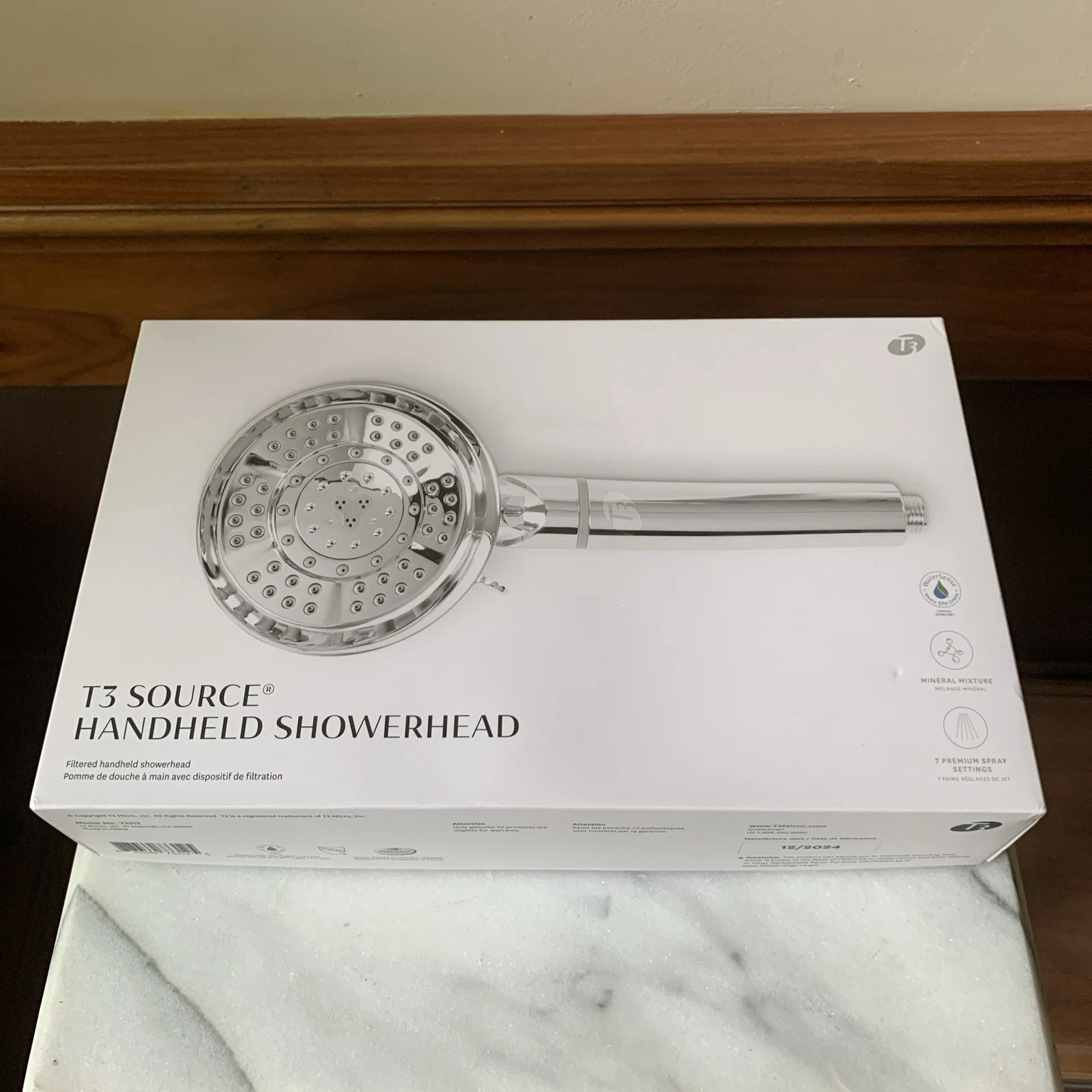 T3 Source Handheld Showerhead Mineral Filter 7 Settings Handheld Read Below