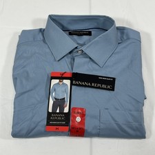 Banana Republic Dress Shirt, Slim Fit, Non Iron, Men's Medium 16.5 x 35.5, NEW