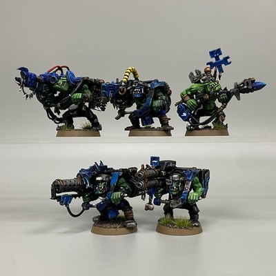 5 ORK LOOTAS WARHAMMER 40K ORKS HEAVY WEAPONS MOB PAINTED GAMES