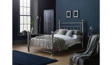 Mayfair Double Metal Bed Frame Chrome Sturdy Frame UK