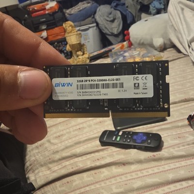 BIWIN 32GB 2Rx8 DDR4 PC4-3200AA-CL22 1.2V SODIMM RAM Memory B44ASBG73222B-TN05