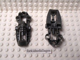 Lego Bionicle Foot Toa Metru Pearl Dark Gray x2 Part 47298 Maxilos & Spinax 8924