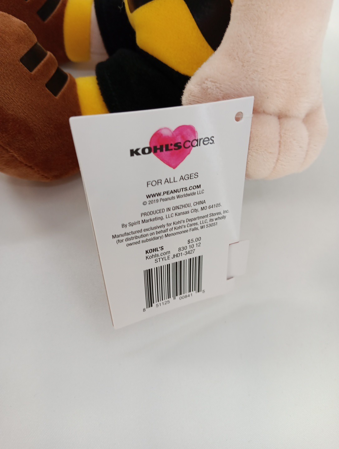 Charlie Brown 14" Stuffed Schulz Kohl’s Cares 2019 Peanuts Gang Plush Toy