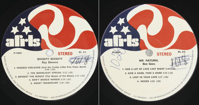 1974 AFRTS Ray Stevens Boogity Bee Gees Mr Natural Armed Forces Transcription LP