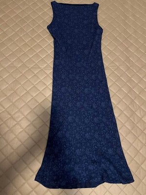 Weekend limited price 100% Silk Ralph Lauren Navy Floral Pattern Sleeveless