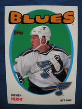 2001 Topps Hockey Heritage Parallel Jochen Hecht St. Louis Blues #43