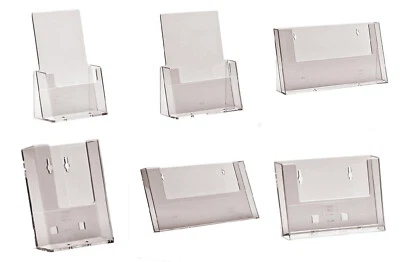 WHOLESALE POS Leaflet Holder Counter Stand A4, A5, A6, 1/3rd A4 DL With or Without Card Holder