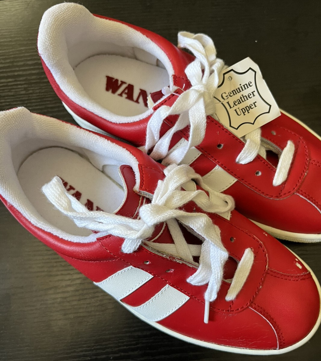 WANTED Red With White Stripes Shoes Kids Size 7 With Slight