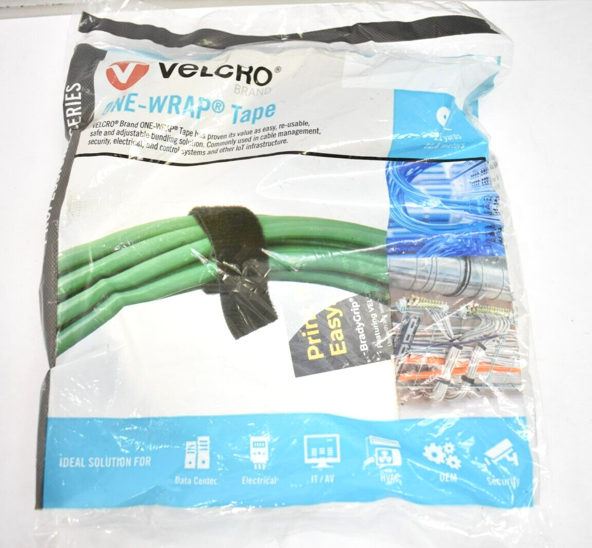 Velcro One Wrap Tape Professional Series 25 Yards x 3/4" White 31091 Genuine OEM