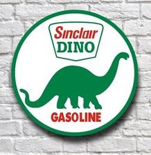 SINCLAIR DINO BENZIN WANDSCHILD PLAKETTE CLASSIC BENZIN GAS &Ouml;L OLDTIMER SCHMIERSTOFF