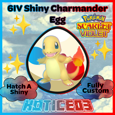 Charmander  SHINY EGG 6 IV   Pokemon Scarlet & Violet   TEAL MASK DLC  