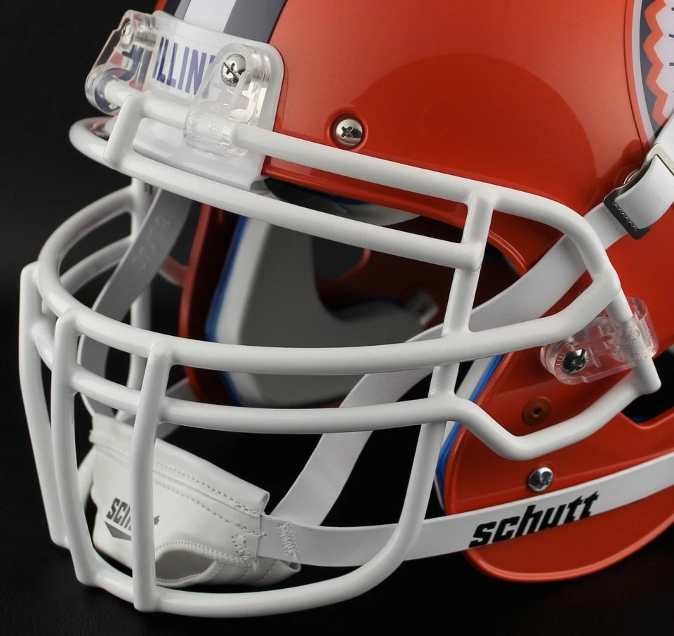 *PERSONALIZADO* Casco de fútbol americano réplica ILLINOIS FIGHTING ILLINI NCAA Schutt XP GAMEDAY Foto 4 de 4