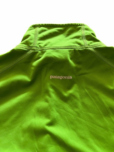 Vintage Green Patagonia Grid Fleece Polartec Softshell Light Jacket Mens Medium - Picture 8 of 8