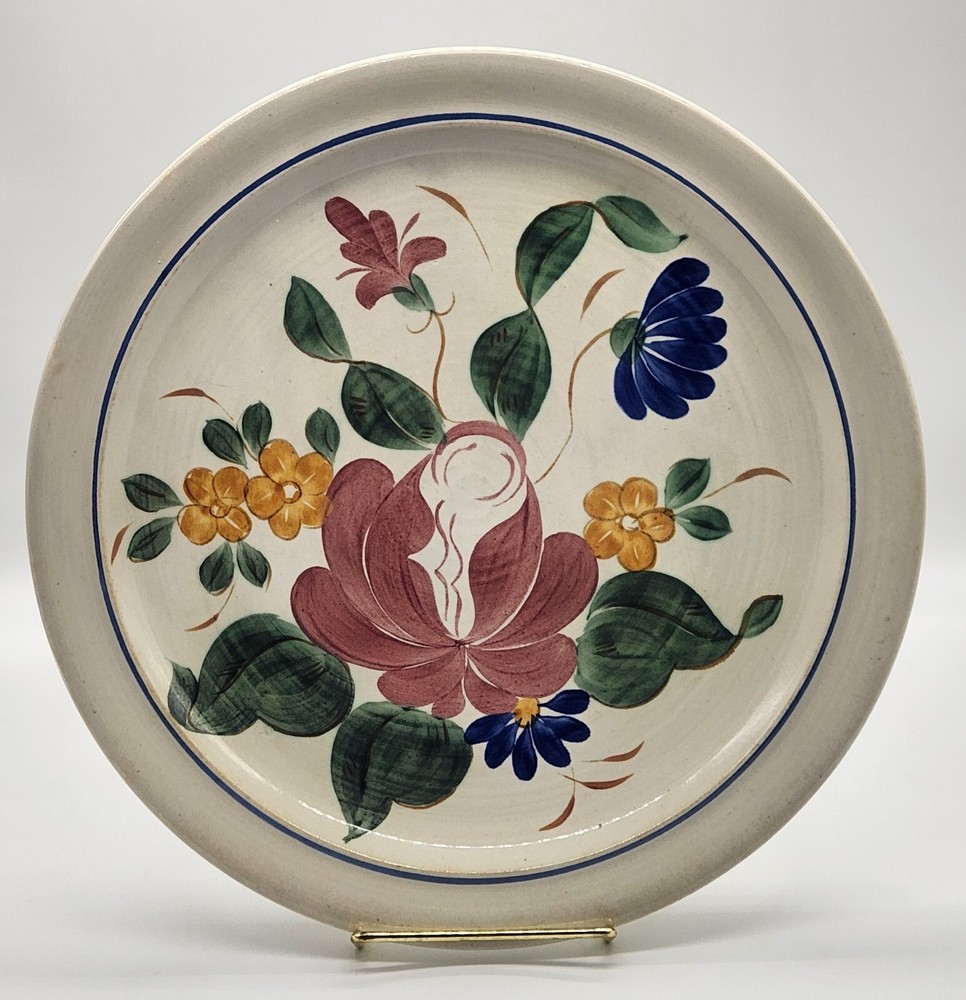 Vintage Red Wing Pottery Hand-Painted Orleans 12 Inch Chop Plate Platter Excellent Condition