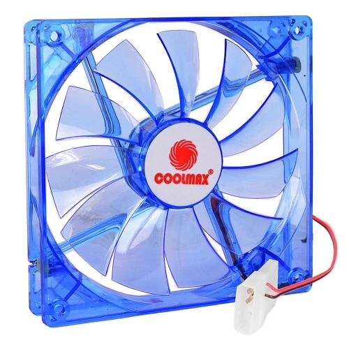 Blue LED Cooling Fan  140mm UV Crystal 64.95 CFM 140x140x25 mm 12V - Image 3 of 3