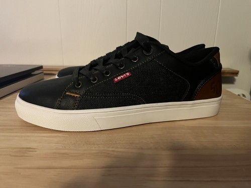 Levi Jeffrey 501 Denim Black/Tan Size 9m Shoes - Picture 5 of 10